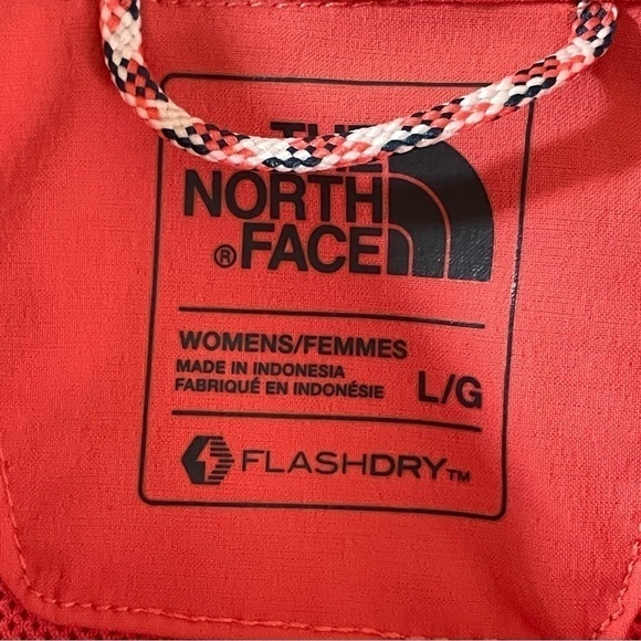 North Face Button Up Shirt Womens Roll Sleeve Flashdry Outdoor Hiking Large - Picture 11 of 11